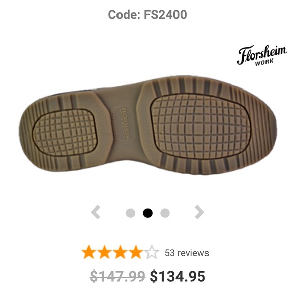 Men's Florsheim Composite Toe Work Shoe 11D - Picture 3 of 6